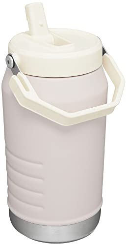 Stanley IceFlow Flip Straw Jug with Handle 64 oz| Twist On Lid and Flip Up Straw | Leak Resistant for Travel and Sports | Insulated Stainless Steel | BPA-Free | Rose Quartz