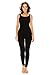 The Classic Women's Stretch Cotton Sleeveless One Piece Unitard Jumpsuit Playsuit in Black - Medium
