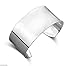 Hosaire Dangle Silver Stainless Steel Wide Cuff Bangle Bracelet for Women Men