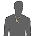 Men Personalized Punk Necklace Jewelry Stainless Steel 18K Gold Plated Rock Army Style Cool AK47 / M9/ M16 / Uzi Rifle Shape Pendant, Chain 22