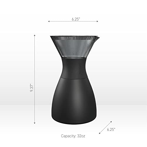asobu Insulated Pour Over Coffee Maker (32 oz.) DoubleWall Vacuum