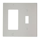 Leviton 80707-W 2-Gang 1-Toggle 1-Decora/GFCI Device Combination Wallplate, White