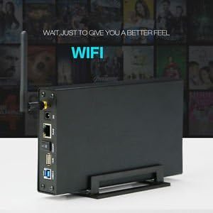 3.5" USB3.0 SATA WiFi Hard Drive HDD Case Box Wireless Router Repeater Enclosure