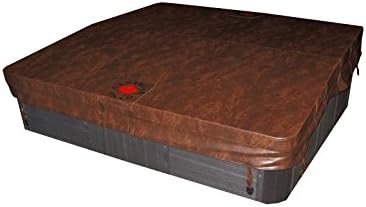 Canadian Spa Company 78in x 78in Square Hot Tub Cover with 5in/3in Taper, 4in Radius - Brown