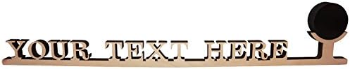 Arena Gifts Personalized Wooden Name Plate with Hockey Display Holder - Customize Your Own Name Plaque with Your Name, Jersey Number or Favorite Saying- Perfect Personalized Gift for Hockey Fans