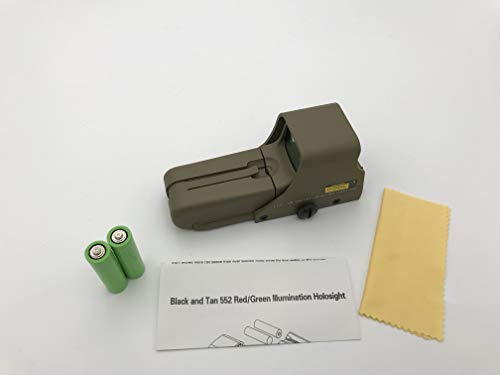 Mini Holographic Reflex Sight Red Dot Rifle Scope Tactical Light Adjustable Brightness Gun Sights Gun Parts Tan Color