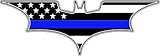 DARK NIGHT BLUE LINE Police Decals - Large 2x6 inch Premium Decal for cars, windows, lap tops etc. - Bumper StickersPACK OF TWO ONLY $8.85 +