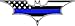 DARK NIGHT BLUE LINE Police Decals - Large 2x6 inch Premium Decal for cars, windows, lap tops etc. - Bumper StickersPACK OF TWO ONLY $8.85 +