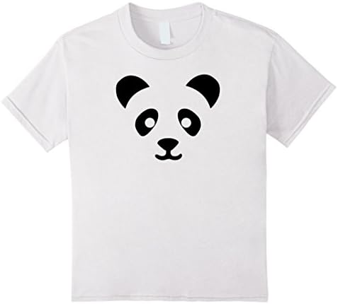 Kids Panda Halloween Costume Shirt Funny Cute Easy for Kids Adult 8 White