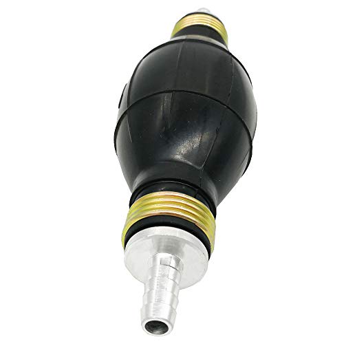 Amrxuts 8mm 5/16" Black Bulb Type Rubber Fuel Transfer Vacuum Fuel Line Hand Primer Gasoline Petrol Diesel Pump for Marine Boat Accessories