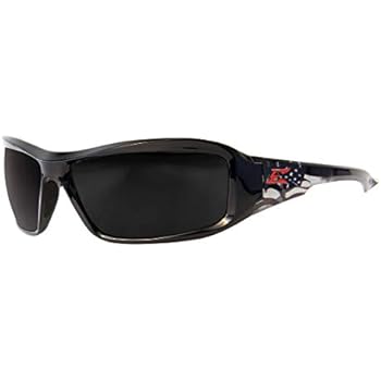 Edge Eyewear TXB216-P1 Brazeau Patriot 1 Polarized Smoke Lens, Black