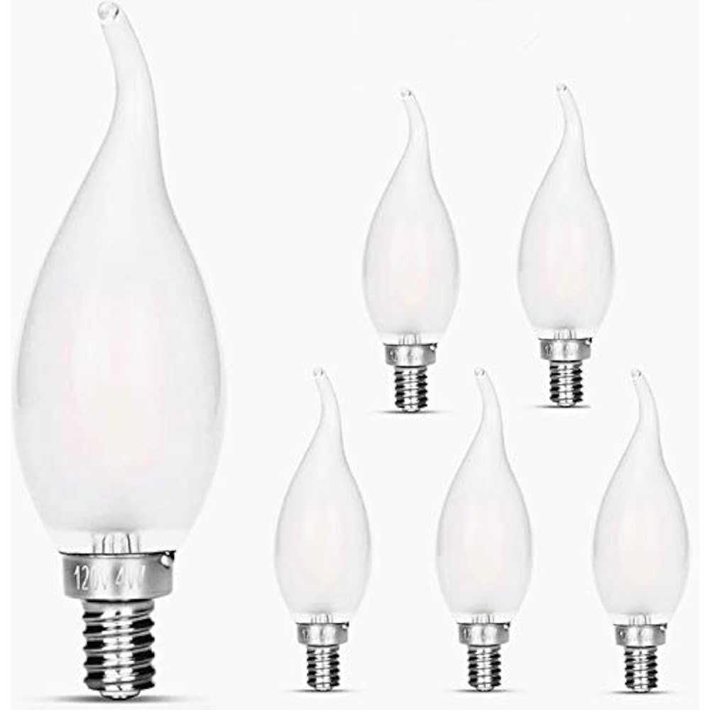 LED Candelabra Bulb 40W Equivalent 450LM 4000K Soft White E12 Base