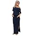 Laimeng Women Summer Long Maxi Boho Evening Party Dress With Pocket (XL, Army Green)