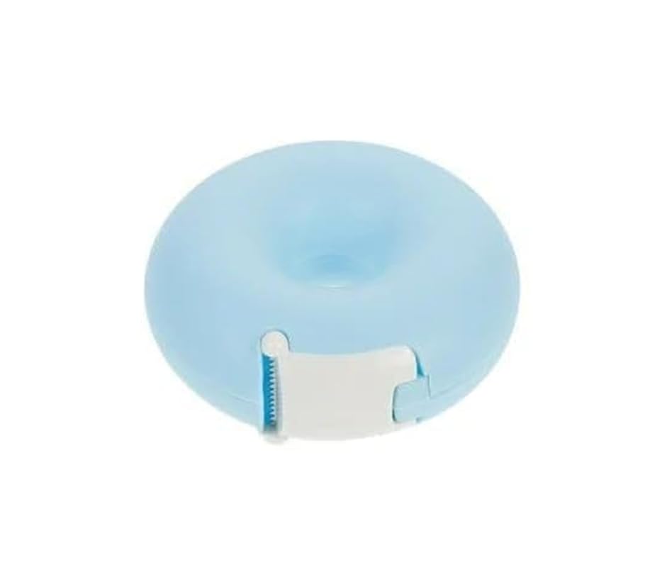 Photo 1 of 1Pc Blue Tape Dispenser, Donut Shape Candy Color Tape Dispensers Donut Invisible Tape Cutter Tape Organizer Portable Roll Tape Holder for Office School Supply