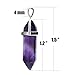 ALEXCRAFT Wholesale Natural Amethyst Crystal Pendant 10 PCS Hexagonal Healing Reiki Quartz Stones Bulk for Jewelry Making