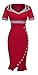 HOMEYEE Women's Elegant Sweetheart Neck High Waist Career Dress UB220