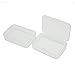 ReFaXi 2Pcs Plastic Transparent Clear Storage Box Collection Container Case with Lid