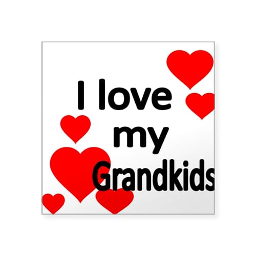 CafePress I Love My Grandkids Sticker Square Bumper Sticker Car Decal at Amazon