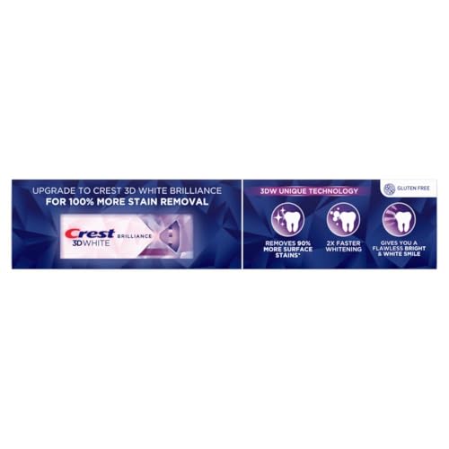 CREST 3D WHITE ADVANCED LUMINOUS MINT TEETH WHITENING TOOTHPASTE, CREST TOOTHPASTE, 3.7 OZ PACK OF 4 – HELPS REMOVE SURFACE STAINS, WHITENS TEETH, STRENGTHENS TOOTH ENAMEL, PROTECTS AGAINST CAVITIES