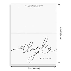 Bliss Collections Black Script Heart Thank You
