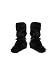 Furry Black Boot Covers for Children