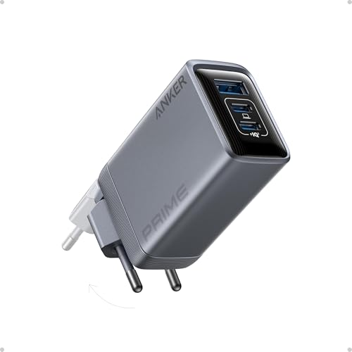 Chargeur USB C 100 W Prime GaN, Chargeur Mural Anker Pliable et Compact GaN 3 Ports, pour MacBook, iPad, iPhone 16/16 Plus/16 Pro Max/15/14/13/12/11, Galaxy S24/S23, et Bien Plus Encore