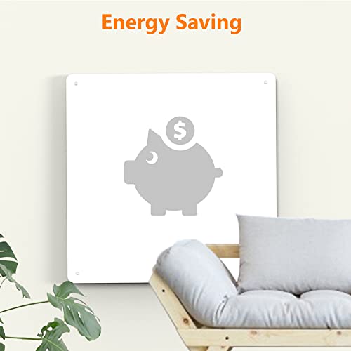 TRUSTECH Wall Mount Heater, Heater with No Fan, 400W Convection Heater, Indoor Electric Space Heater with Overheating Safety Protection, Easy Installation Heater on Wall