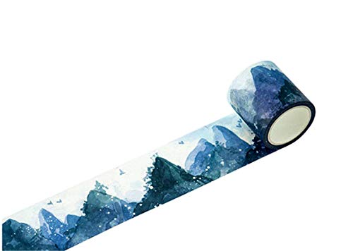 RIANCY Multi Purpose Mountain Washi Tapes Decorative Masking Tape Collection for Walls, Arts and Crafts, DIY, Scrapbook (Mountain,)