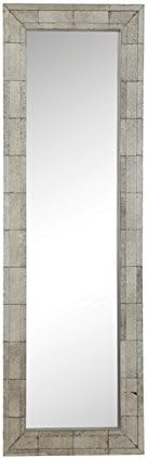 Silvertone Framed Floor Mirror, Great choice for mounting on a door or an empty wall