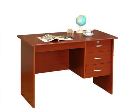 Home Office 3-drawers Writing Desk in Cherry Finish