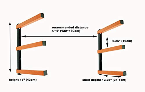 KASTFORCE KF1004 Lumber Storage Rack 3-Level System 110lbs per Level with Durable Sheet Metal Screws - //coolthings.us