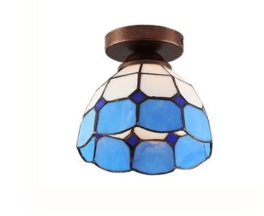 Stained Glass Corridor Iron Aisle Bathroom Ceiling Navy Blue