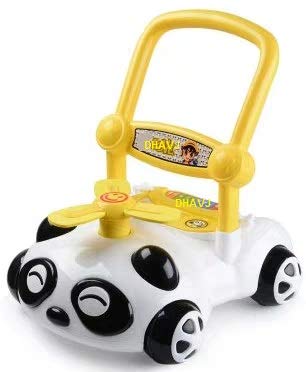 DHAVJ Baby Musical Walker and Baby Step Activity & Play Time Walker Type Panda, Sit to Stand Walker Yellow, White (Set of 1)