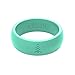 Silicone Wedding Ring for Women. Rubber Wedding Band for Every Day Use - Yoga, Training, Sports, Military, Work, Travel and Outdoor - Teal - Size 6