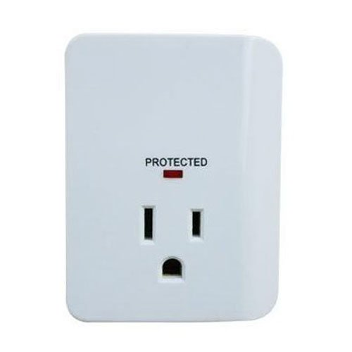 Master Electrician  CT-042F Single Power Outlet Surge, White