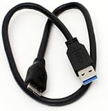 Hitachi SuperSpeed USB 3.0 Cable A to Micro B - 1 Feet - 35cm - 0.35M Length - For Hitachi/WD/Seagate/Clickfree/Toshiba/Samsung External Hard Drives and Samsung Galaxy Note III