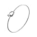 SENFAI Personally Simple Knot Open Bangles Bracelet Tie the Knot Bridesmaid Gift Cuff Bracelet (silver plated)