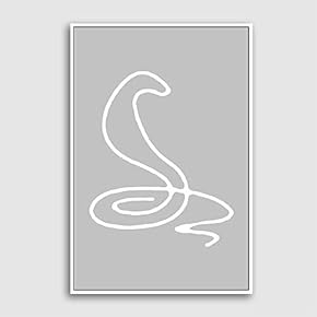 Framed Home Artwork Simple Stick Figure for Living Room Bedroom