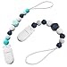 Pacifier Clip Set (2-Pack) for Teething Relief - Pacifier Holder Clips for Newborn Babies and Toddlers - BPA-Free Silicone Beaded Teethers - Perfect Baby Shower Gifts for Girl or Boy