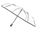 SMARTBULLE Transparent Folding Umbrella - Compact; Sturdy; Windproof; Automatic opening; Diameter=98cm; Umbrella for Men/Women; Colour: BLACK border