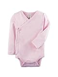 Colored Organics Baby Organic Kimono Bodysuit Long Sleeve 6-12 Months Pink