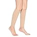 TOFLY® Calf Compression Sleeve for Men & Women, 1 Pair, Footless Compression Socks 20-30mmHg for Leg Support, Shin Splint, Pain Relief, Swelling, Varicose Veins, Maternity, Nursing, Travel, Beige M