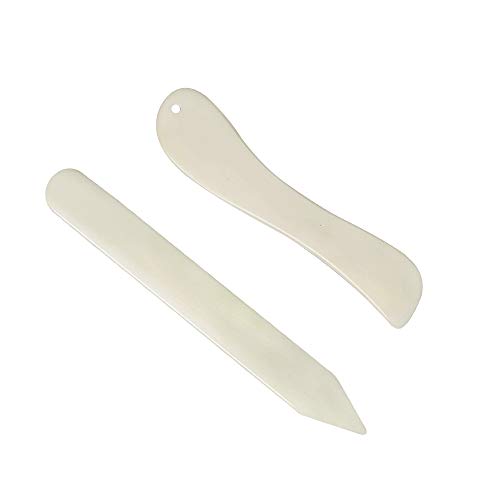 MIUSIE 2 Pieces Bone Folder -Convenient Paper Scoring Tool for Beginners Or Professionals-Burnishing Tool for Paper/Bookbinding/Office Supplies/Card Making