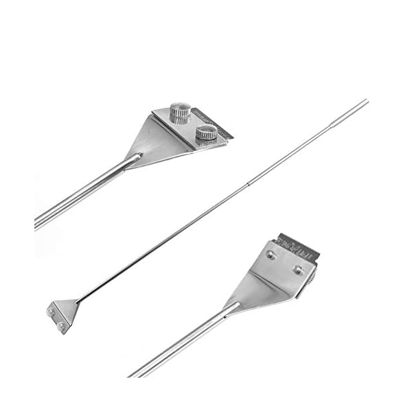 HOTOOLME Algae Scraper Fish Tank Scraper Cleaner Tool Kit with 10 Blades for Glass Aquarium Cleaning 65cm Long Handle