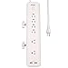 KMC 6-Outlet Surge Protector Power Strip Clamp Mount 7 Feet Cord with 2.4A 2-Port USB Charging Station …