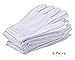 White Soft Cotton Gloves,Large Size for Work/Lining Glove,Coin Jewelry Silver Inspection Gloves(6 Pairs)