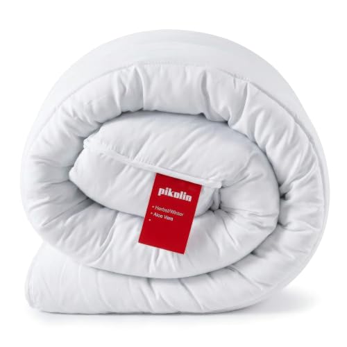 Home - Nordische Bettdecke aus Aloe Vera Faser Herbst-Winter 300g, Hautschonend und Atmungsaktiv, für empfindliche Haut, Füllung für Bett 135/140 - 220 x 220 cm