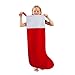 CYKJ Jumbo Oversized Felt Christmas Stocking Red and White–60