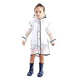 YOUNGER TREE Kids Raincoat Durable Translucent Rain