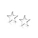 Personalized Alphabet A-Z Initial Monogram Unisex American Patriotic Celestial Rock Star Super Stars Stud Earrings For Men Women Graduation Polished Finish Stainless Steel 10MM